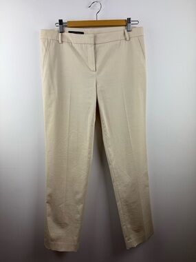 Judith & Charles Beige Stretch Cotton Slim Trousers Dress Pants Size 10